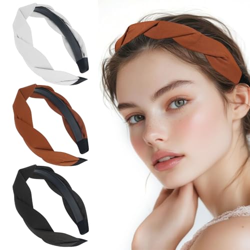 Haarband geflochten 3 Stück Stirnband geflochten Hairband Hair Hoop Ein Haarreif Haarband Damen Haarreif samt Dirndl Haarreif Clip Haarreifen Weißer Haarreif für Frauen und Mädchen Schwarz Weiß Braun Haarband geflochten 3 Stück Stirnband geflochten Hairband Hair Hoop Ein Haarreif Haarband Damen Haarreif samt Dirndl Haarreif Clip Haarreifen Weißer Haarreif für Frauen und Mädchen Schwarz Weiß Braun von YHNDECO