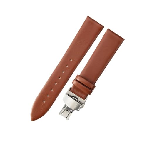 YHNNH, Echtes Leder Ultradünnes, weiches Uhrenarmband Kompatibel Männer Frauen Blau Weiß Uhrenzubehörband(20mm) von YHNNH