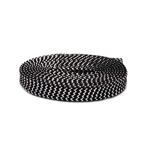 YHNNH, Elastische Schnürsenkel, Schnürsenkel aus Metallicgarn, zweifarbiges System, Canvas-Schnürsenkel, Damen-Sneaker, Sportschuhe, Seile, 70 cm – 180 cm(Silver black,60cm) von YHNNH