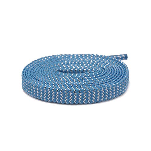 YHNNH, Elastische Schnürsenkel, Schnürsenkel aus Metallicgarn, zweifarbiges System, Canvas-Schnürsenkel, Damen-Sneaker, Sportschuhe, Seile, 70 cm – 180 cm(Silver blue,160cm) von YHNNH