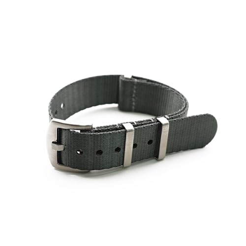 YHNNH, Hochwertiges Nato-Armband aus Nylon for Uhren.(Gray,20mm) von YHNNH