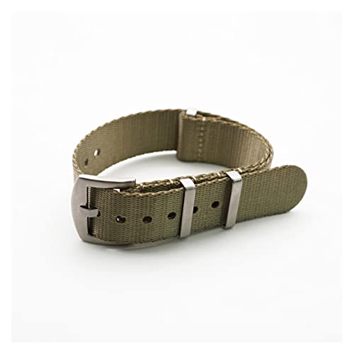 YHNNH, Hochwertiges Nato-Armband aus Nylon for Uhren.(Khaki,20mm) von YHNNH