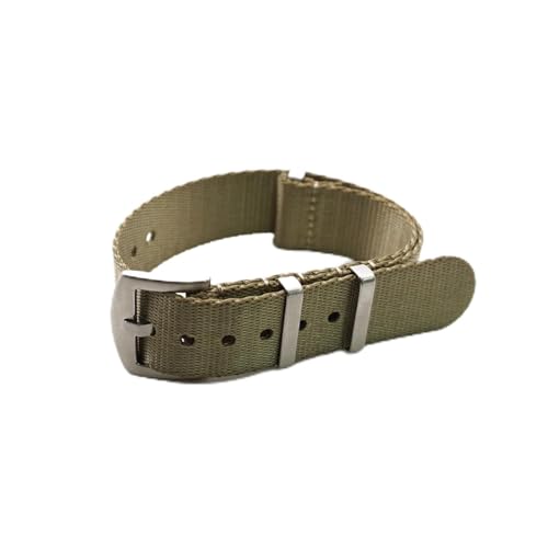 YHNNH, Nylonband Sicherheitsgurt Uhrenarmband Sport(Khaki,20mm) von YHNNH
