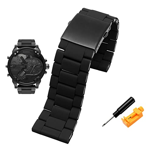 YHNNH, Silikon Edelstahl Armband Herren Gummi Armband(Black) von YHNNH
