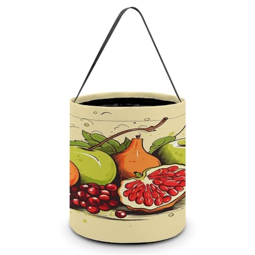 YHNNH Halloween-Süßigkeitenkorb, Tragetasche, Obstgemälde-Stil, bedruckt, wiederverwendbar, Polyestergewebe, Halloween-Leckerlibeutel, Tragetasche für Partygeschenke, Obstmalerei, Einheitsgröße YHNNH Halloween-Süßigkeitenkorb, Tragetasche, Obstgemälde-Stil, bedruckt, wiederverwendbar, Polyestergewebe, Halloween-Leckerlibeutel, Tragetasche für Partygeschenke, Obstmalerei, Einheitsgröße von YHNNH