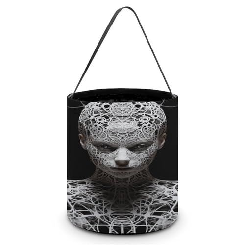 YHNNH Halloween-Süßigkeitenkorb, Tragetasche, Retro-Stil, gemustert, wiederverwendbar, Polyestergewebe, Halloween-Leckerlibeutel, Tragetasche für Partygeschenke, Sphärische Skulptur, Einheitsgröße YHNNH Halloween-Süßigkeitenkorb, Tragetasche, Retro-Stil, gemustert, wiederverwendbar, Polyestergewebe, Halloween-Leckerlibeutel, Tragetasche für Partygeschenke, Sphärische Skulptur, Einheitsgröße von YHNNH
