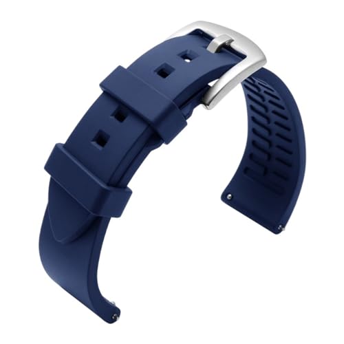 YHNNH Sport-Silikon-Uhrenarmband, wasserdichte Gummibänder(Blue,18MM) von YHNNH