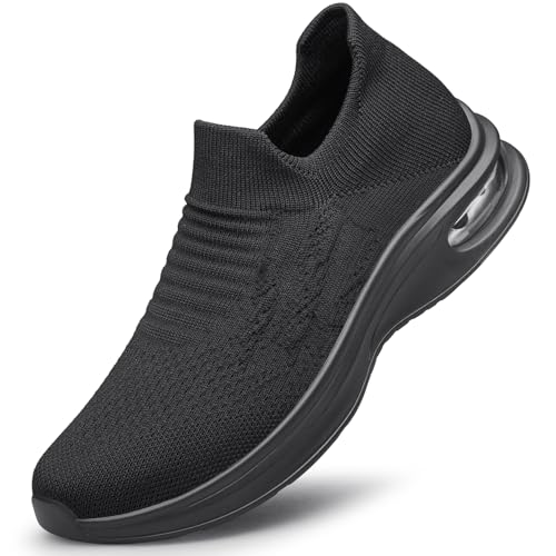Herren-Wanderschuhe, leicht, zum Hineinschlüpfen, Workout, athletisch, Tennisschuhe, Turnschuhe, Schwarz, 47 EU Herren-Wanderschuhe, leicht, zum Hineinschlüpfen, Workout, athletisch, Tennisschuhe, Turnschuhe, Schwarz, 47 EU von YHOON
