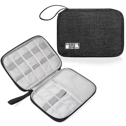 YHQZ 1 x Universal-Tragetasche, Reise-Kabel-Organizer-Tasche und Kabel-Organizer-Tasche, Elektronik-Zubehör, Organizer-Tasche für Ladegeräte, Kabel, USB-Laufwerk, SD-Karte, Powerbank, Festplatte YHQZ 1 x Universal-Tragetasche, Reise-Kabel-Organizer-Tasche und Kabel-Organizer-Tasche, Elektronik-Zubehör, Organizer-Tasche für Ladegeräte, Kabel, USB-Laufwerk, SD-Karte, Powerbank, Festplatte von YHQZ