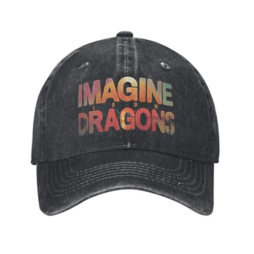 Klassische Baseballkappe Imagine Dragons Webstuhl Album Baseballkappen Band Musik Distressed Denim Klassisch Outdoor All Seasons Travel Verstellbarer Snapback Hut Unverzichtbar für den Sommer von YHRYHYM