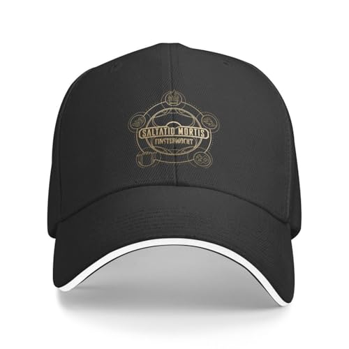 Klassische Baseballmützen Saltatio Mortis Hüte Hip Hop Hut Baumwolle Custom Verstellbarer Trucker Hut für Männer & Frauen Mode Retro Essential für den Sommer von YHRYHYM