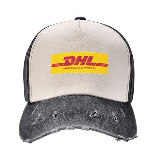 YHRYHYM Distressed Denim Baseballkappe DHL Mode Baseballkappe Spitzkappe Herrenhut Damen Kappe Hüte für Frauen Klassische Mode Retro Kappe von YHRYHYM