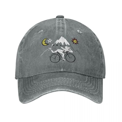 YHRYHYM Klassische Baseballkappe Fahrrad Tag Albert Hofmann Unisex Baseballkappe LSD Acid Blotter Party Distressed Denim Hüte Kappe Vintage Outdoor Laufen Kopfbedeckung Unverzichtbar für den Sommer von YHRYHYM