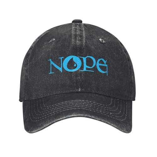 YHRYHYM Klassische Baseballkappe Vintage Magic Games Gathering MTG Nope Baseballkappe für Männer Frauen Distressed Denim Snapback Cap Unstrukturierte Soft Caps Hut Essential für den Sommer von YHRYHYM