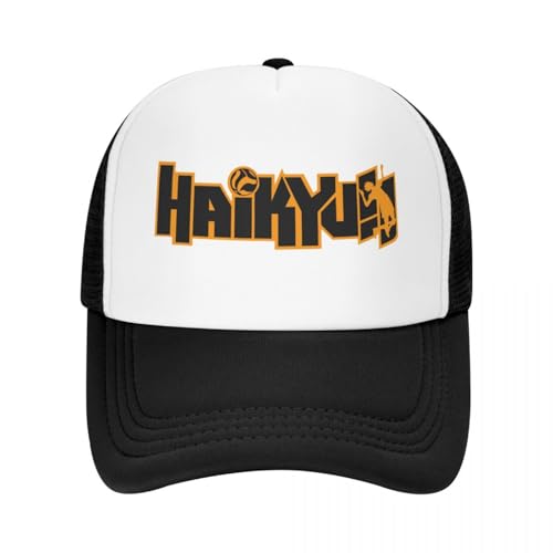 YHRYHYM Klassische Baseballmütze Mode Retro Haikyuu-Logo Mesh Unisex Outdoor Sonnenhüte Hut Verstellbare Polyester Racing Kappe Sommer Trucker Hut Essential für den Sommer von YHRYHYM