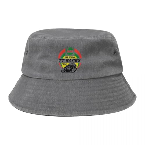 YHRYHYM Klassische Baseballmützen Motorradrennen Isle of Man TT Rennen 1980 Fischerhut Baumwolle Cowboy Denim Hüte Fischerhut Mode Retro Unverzichtbar für den Sommer YHRYHYM Klassische Baseballmützen Motorradrennen Isle of Man TT Rennen 1980 Fischerhut Baumwolle Cowboy Denim Hüte Fischerhut Mode Retro Unverzichtbar für den Sommer von YHRYHYM