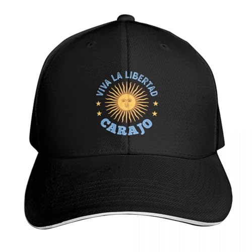 YHRYHYM Klassische Baseballmützen Viva LA Libertad CARAJO Hut Luxus Im Hut Sonnenhut Bobble Herren Damenmode Retro Essential für den Sommer von YHRYHYM