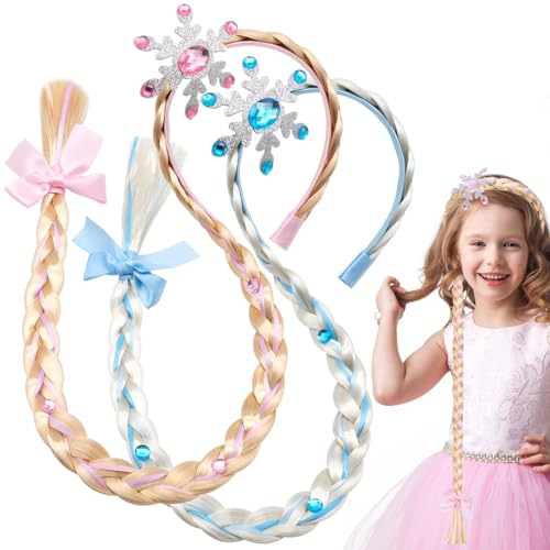YHSKJCD 2 Stück Haarreif Prinzessin Zopf, Dress Up Zubehör Mädchen Perücke Prinzessin Perücke Zopf for für Geburtstag Party Cosplay YHSKJCD 2 Stück Haarreif Prinzessin Zopf, Dress Up Zubehör Mädchen Perücke Prinzessin Perücke Zopf for für Geburtstag Party Cosplay von YHSKJCD