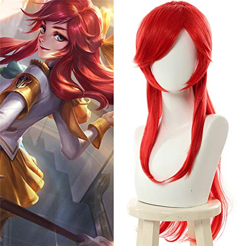 2019 Battle Academia Skins Lux Prestige Edition Cosplay Perücken Luxanna Crownguard die Dame der Leuchtkraft Heorine Haarperücke + Perückenhut von YHWW