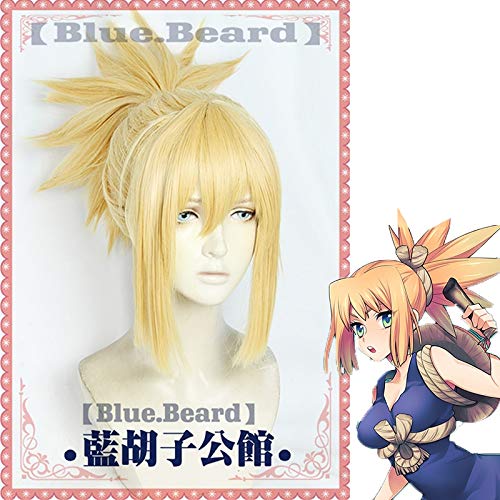 Anime Dr.Stone Kohaku Cosplay Perücke Goldener Pferdeschwanz Hitzebeständige Faser Frauen Synthetisches Haar Kostüm Spiel Perücken von YHWW