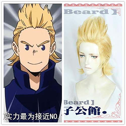 Anime My Hero Academia Mirio Toogata Cosplay Perücke Goldene kurze Perücke Rollenspiel My Hero Academia Haar + Perücke Cap Anime My Hero Academia Mirio Toogata Cosplay Perücke Goldene kurze Perücke Rollenspiel My Hero Academia Haar + Perücke Cap von YHWW
