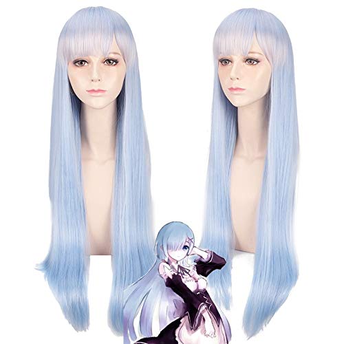Anime Re Zero Start Leben In Einer Anderen Welt Cosplay Perücken Rem Cosplay Synthetische Perücke Haar Halloween Karneval Party Frauen Cosplay von YHWW