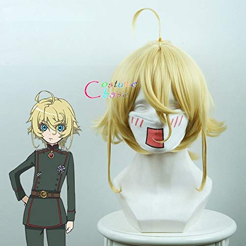 Anime Youjo Senki Tanya Von Degurechaff Cosplay Perücke Kurz Gerade für Frauen Hitzebeständiges Kunsthaar + Kostenlose Perückenkappe von YHWW