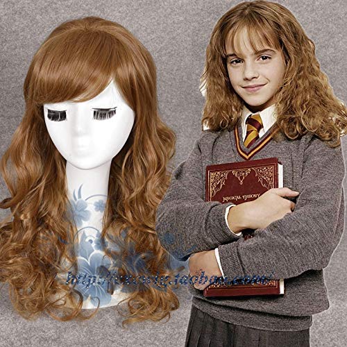 Cosplay Hermine Jean Granger Cosplay gewelltes lockiges synthetisches Haar Cosplay Kostüm Perücken + Perückenmütze von YHWW