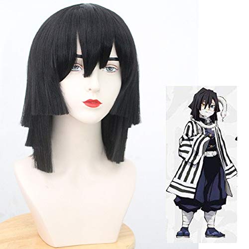 Dämonentöter Kimetsu keine Yaiba Kamado Nezuko Cosplay Perücke Iguro Obanai Tomioka Giyuu Kochou Shinobu Haar Agatsuma Zenitsu Kostüm Einheitsgröße Iguro Obanai von YHWW