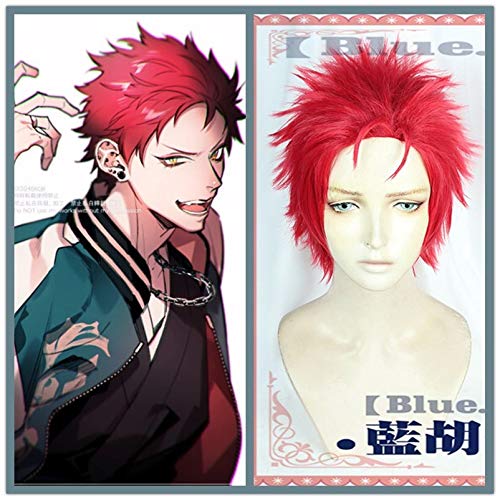 Division Rap Battle Division Bad Ass Tempel Cosplay Kuko Harai Kostüm DRB Evil Monk Perücke Hypnose MIC Cosplay Short Red Hair Perücke von YHWW