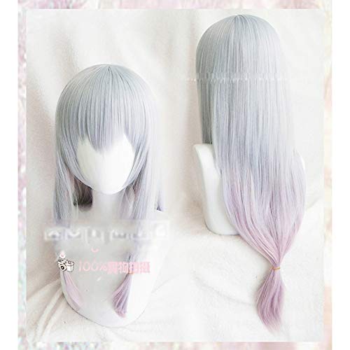 Eromanga Sensei Sagiri Izumi Cosplay Perücken Silber Mixed Pink Hitzebeständiges Kunsthaar Perucas Cosplay Perücke + Perückenkappe von YHWW