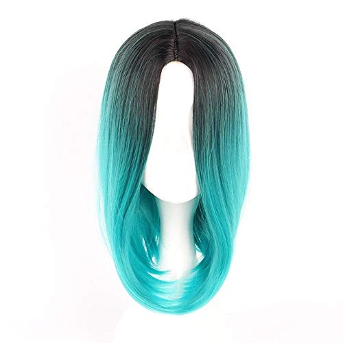 Frau kurze Perücke BOBO Haar Farbverlauf Farbe Perücke Halloween Karneval Party Frauen Cosplay Perücken 5 Farben Optionale kurze Perücken Dunkelgrün von YHWW