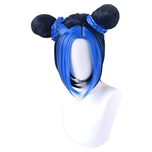 JoJos bizarres Abenteuer Goldener Wind Jolyne Cujoh Kujo Perücken JoJo keine Kimyou na Bouken Brötchen Zöpfe Haar Cosplay Perücken + Perückenkappe HA0961 von YHWW
