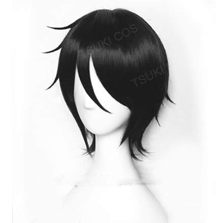 Kuroshitsuji Black Butler Sebastian Michaelis Kurze schwarze hitzebeständige Anime Cosplay Kostüm Perücke + Track + Perücke Cap Kuroshitsuji Black Butler Sebastian Michaelis Kurze schwarze hitzebeständige Anime Cosplay Kostüm Perücke + Track + Perücke Cap von YHWW