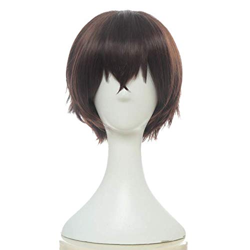 Neuankömmling Anime Bungo Streunende Hunde Dazai Osamu Kurzes es lockiges Haar Hitzebeständige Cosplay-Kostümperücke + Perückenkappe Einheitsgröße Dunkel Neuankömmling Anime Bungo Streunende Hunde Dazai Osamu Kurzes es lockiges Haar Hitzebeständige Cosplay-Kostümperücke + Perückenkappe Einheitsgröße Dunkel von YHWW