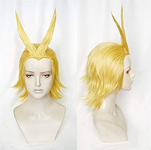 Neue Boku no Academia All Might Goldene Perücke Cosplay Anime Perücke Halloween Rollenspiel My Hero Academia Kostüm Haar + Perücke Kappe + Track Neue Boku no Academia All Might Goldene Perücke Cosplay Anime Perücke Halloween Rollenspiel My Hero Academia Kostüm Haar + Perücke Kappe + Track von YHWW