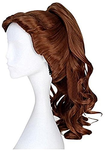 Neue Schönheit Und Das Biest Erwachsene Frauen Prinzessin Belle Perücke Cosplay e Perücke Belle Kostüm von YHWW