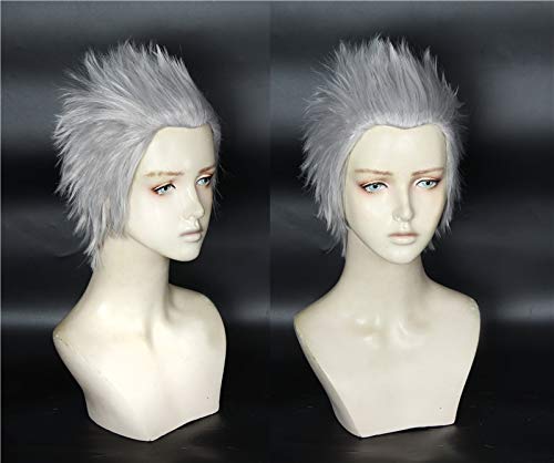 Neue Vergil Cosplay Perücke Halloween Cosplay Kostüm Perücke Haar Spiel Kurz Silber Grau Perücke Hitzebeständig + Kappe + Track Neue Vergil Cosplay Perücke Halloween Cosplay Kostüm Perücke Haar Spiel Kurz Silber Grau Perücke Hitzebeständig + Kappe + Track von YHWW