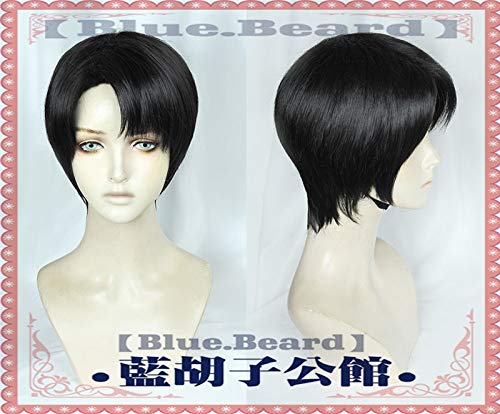 Neuer Angriff auf Titan Levi Ackerman Kurzes schwarzes Haar Rivai Ackerman Hitzebeständige Cosplay-Kostümperücke + Track + Perückenkappe Neuer Angriff auf Titan Levi Ackerman Kurzes schwarzes Haar Rivai Ackerman Hitzebeständige Cosplay-Kostümperücke + Track + Perückenkappe von YHWW