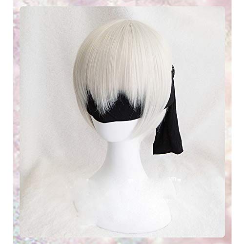 NieR: Automata 9S Silber Weiß Perücke YoRHa Nr. 9 Model S Männer Anime Cosplay Perücke NieR: Automata 9S Silber Weiß Perücke YoRHa Nr. 9 Model S Männer Anime Cosplay Perücke von YHWW