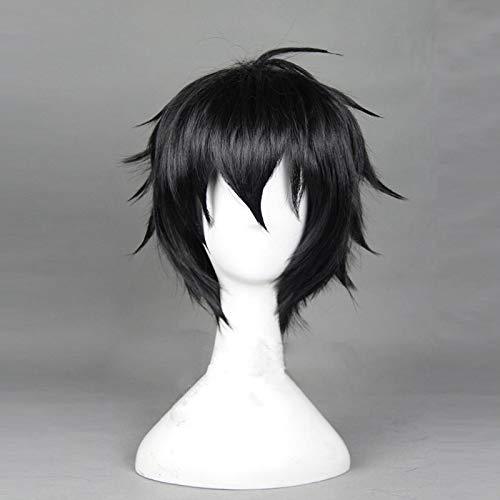 Seraph des Endes Yuichiro Hyakuya Perücke 30cm 11.81"Kurze gerade Anime Cosplay Perücken für Man Boys Kostüm Party Black Blue Mixe von YHWW