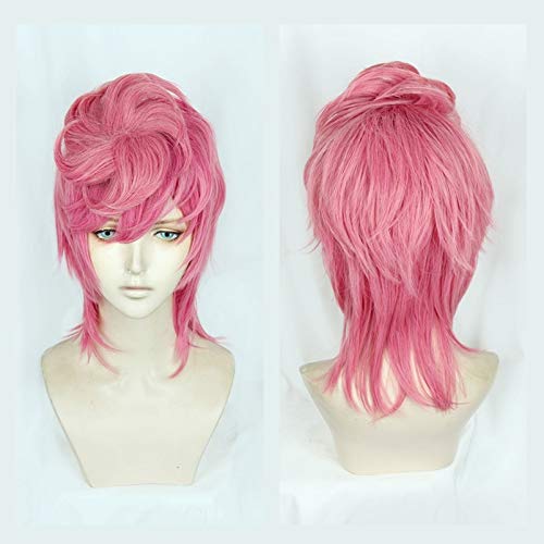 Trish Una Cosplay Rosa Perücke Anime JOJO Bizarres Abenteuer Golden Wind Cosplay Perücke Trish Una Haar Halloween Kostüm Perücken + Mütze + Track Trish Una Cosplay Rosa Perücke Anime JOJO Bizarres Abenteuer Golden Wind Cosplay Perücke Trish Una Haar Halloween Kostüm Perücken + Mütze + Track von YHWW