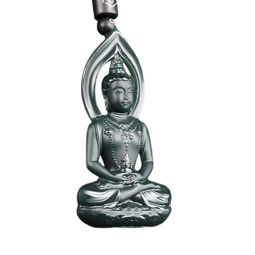 YHYQiFei Hetian Jade Natürlicher Nephrit Jade Quan Yin Anhänger Amulett handgeschnitzt Glücksamulett Jade Schmuck Chinesisches Feng Shui, Hetian Jade, Anhänger aus Hetian-Jade, natürlicher Nephrit von YHYQiFei