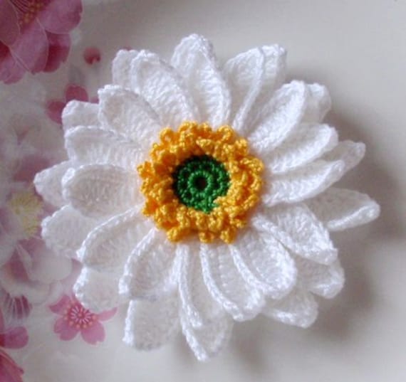 Größere Häkelblume in 3-1/2 Zoll Yh-042 Größere Häkelblume in 3-1/2 Zoll Yh-042 von YHcrochet
