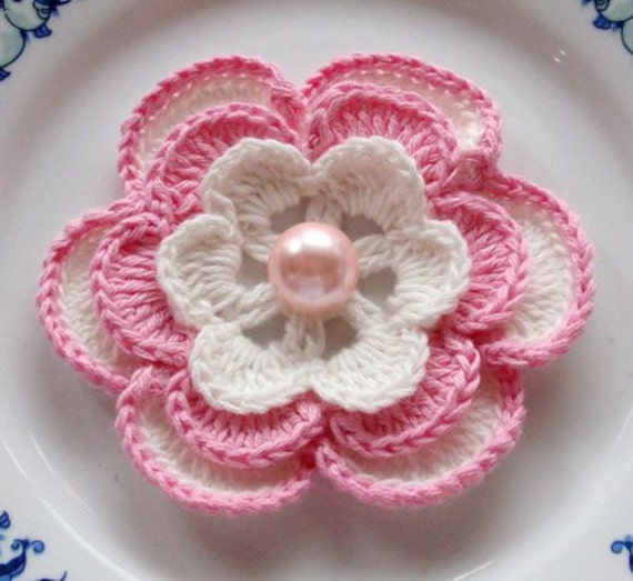 Größere Häkelblume in 3 Zoll Yh - 027-02 Größere Häkelblume in 3 Zoll Yh - 027-02 von YHcrochet