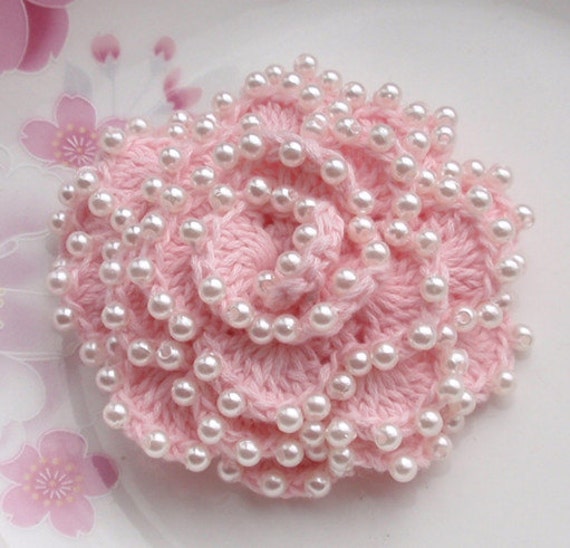 Häkelblume Mit Perlen in 3 Zoll Yh-010-03 Häkelblume Mit Perlen in 3 Zoll Yh-010-03 von YHcrochet