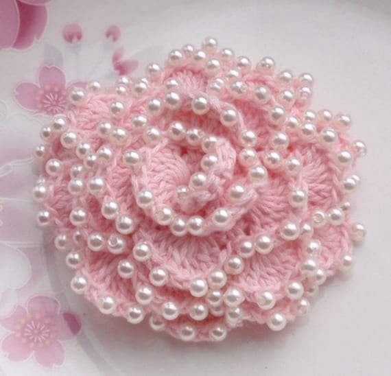 Häkelblume Mit Perlen in 3 Zoll Yh-010-03 Häkelblume Mit Perlen in 3 Zoll Yh-010-03 von YHcrochet