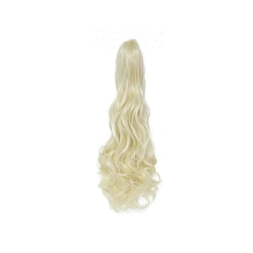 Nahtloses Mischen Synthetischer schwarzer, gerader Clip-in-Pferdeschwanz for Frauen, lange, lockige Haarteile mit Krallen, Pferdeschwanz-Extensions Atemberaubender Look(613 curly) von YHxFlux