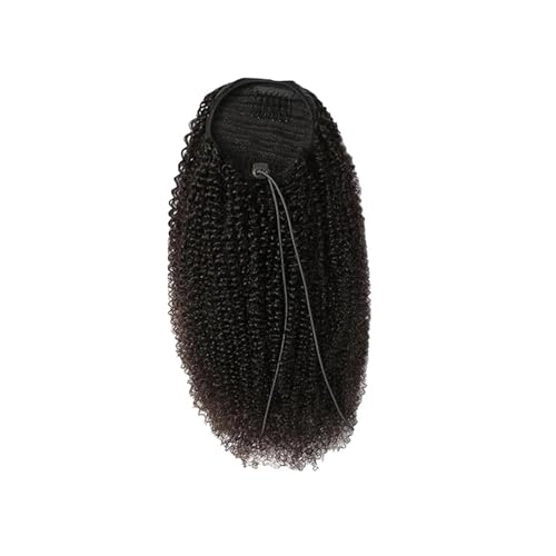 Natürlich Afro Kinky Curly Remy Extensions 4B/4C Echthaar Pferdeschwanz Wrap for schwarze Frauen Atemberaubender Look(12inches) von YHxFlux