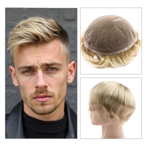 Toupet für Männer Europäisches Echthaar-Toupet for Männer, volle französische Spitzenbasis, 4/613 Ombre, Herren-Haarprothese Herren Haarteile Toupet für Männer Europäisches Echthaar-Toupet for Männer, volle französische Spitzenbasis, 4/613 Ombre, Herren-Haarprothese Herren Haarteile von YHxFlux